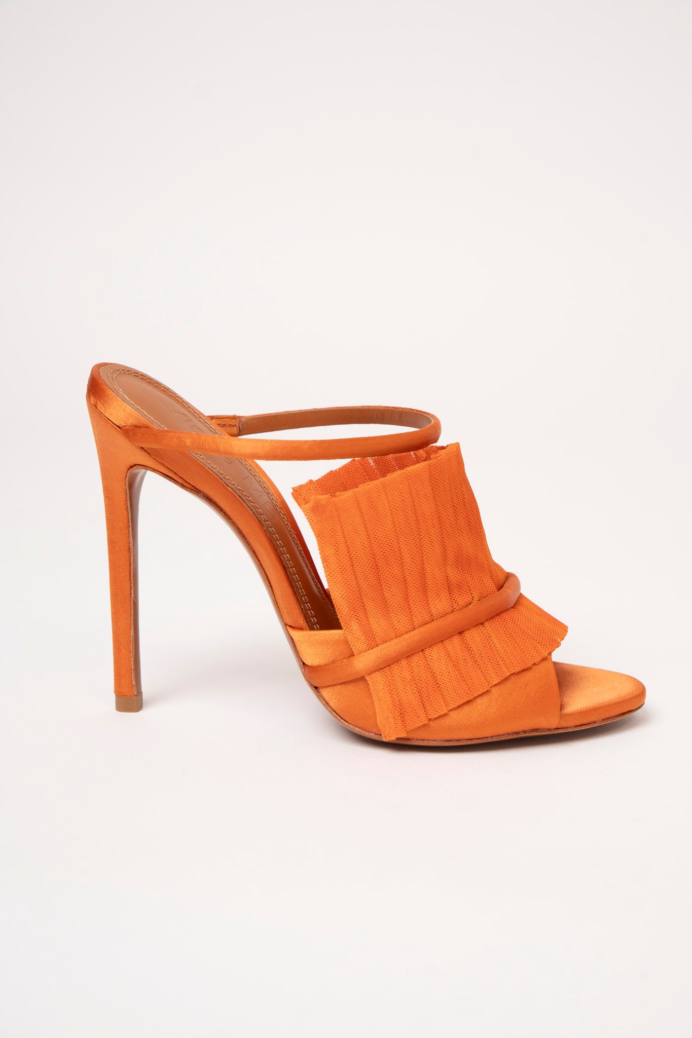 Tejs Tulle Pleated Mules